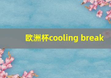 欧洲杯cooling break